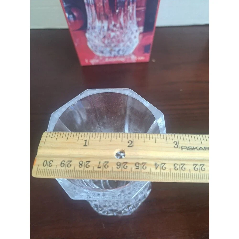 French Lead Crystal Anemones Small Vase New In Box